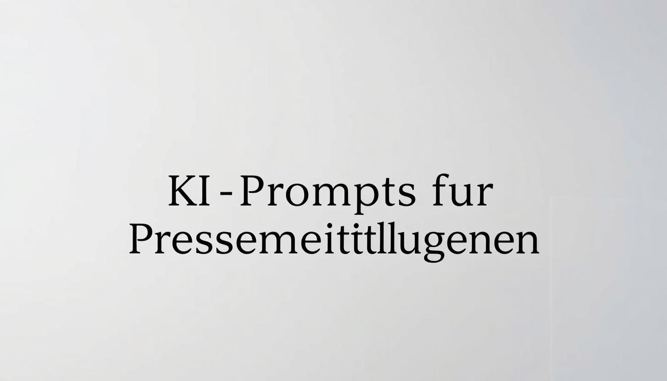 Die besten Prompts für Pressemitteilungen